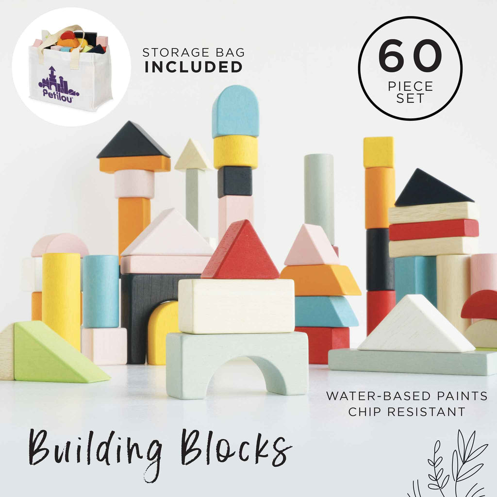 60 Building Blocks & Cotton Bag - The Well Appointed House