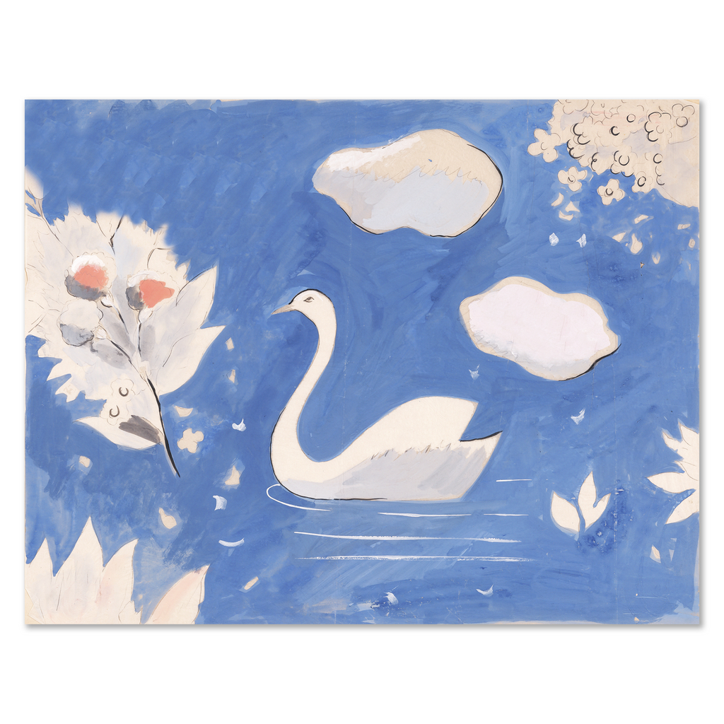 Paule Marrot, Swan in Lake (Print Only)- The Well Appointed House