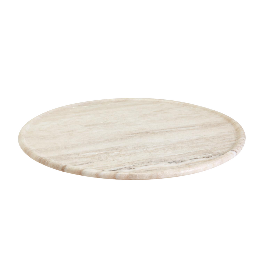 Polished Solid Marble Rotating Lazy Susan - The Well Appointed House