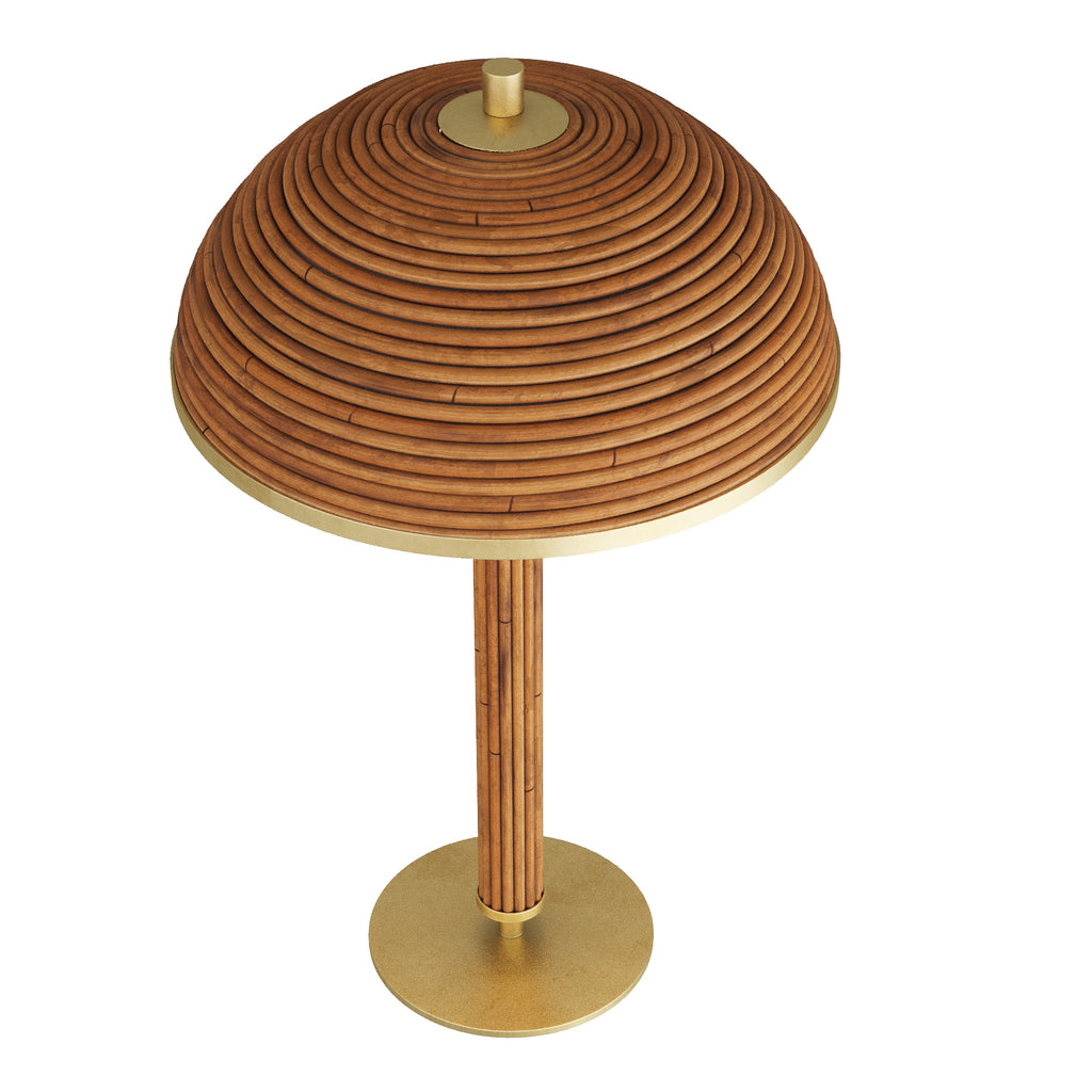 Annette Rattan Natural Lamp - The Well Appointed House