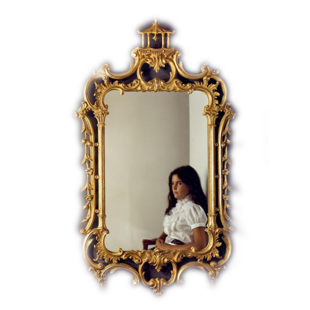 Pagoda Chippendale Wall Mirror in Antique Gold Leaf - Wall Mirrors - The Well Appointed House