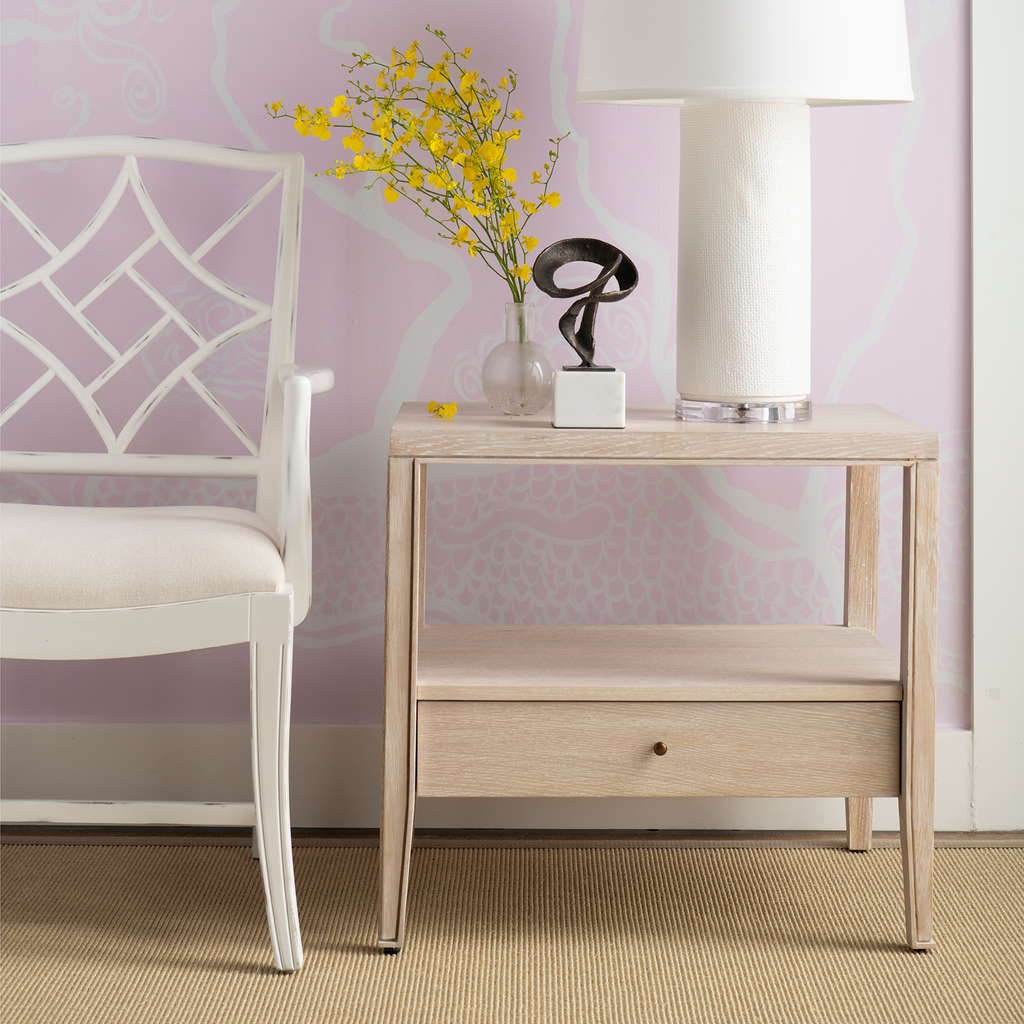Paola One Drawer Side Table in Sand - Side & Accent Tables - The Well Appointed House