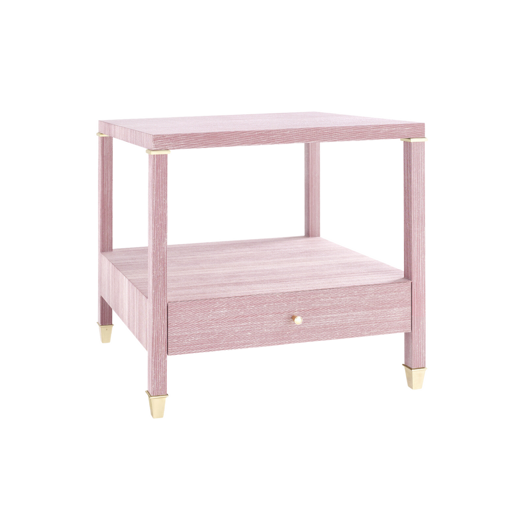 Pascal One Drawer Side Table in Raspberry Shimmer - Side & Accent Tables - The Well Appointed House