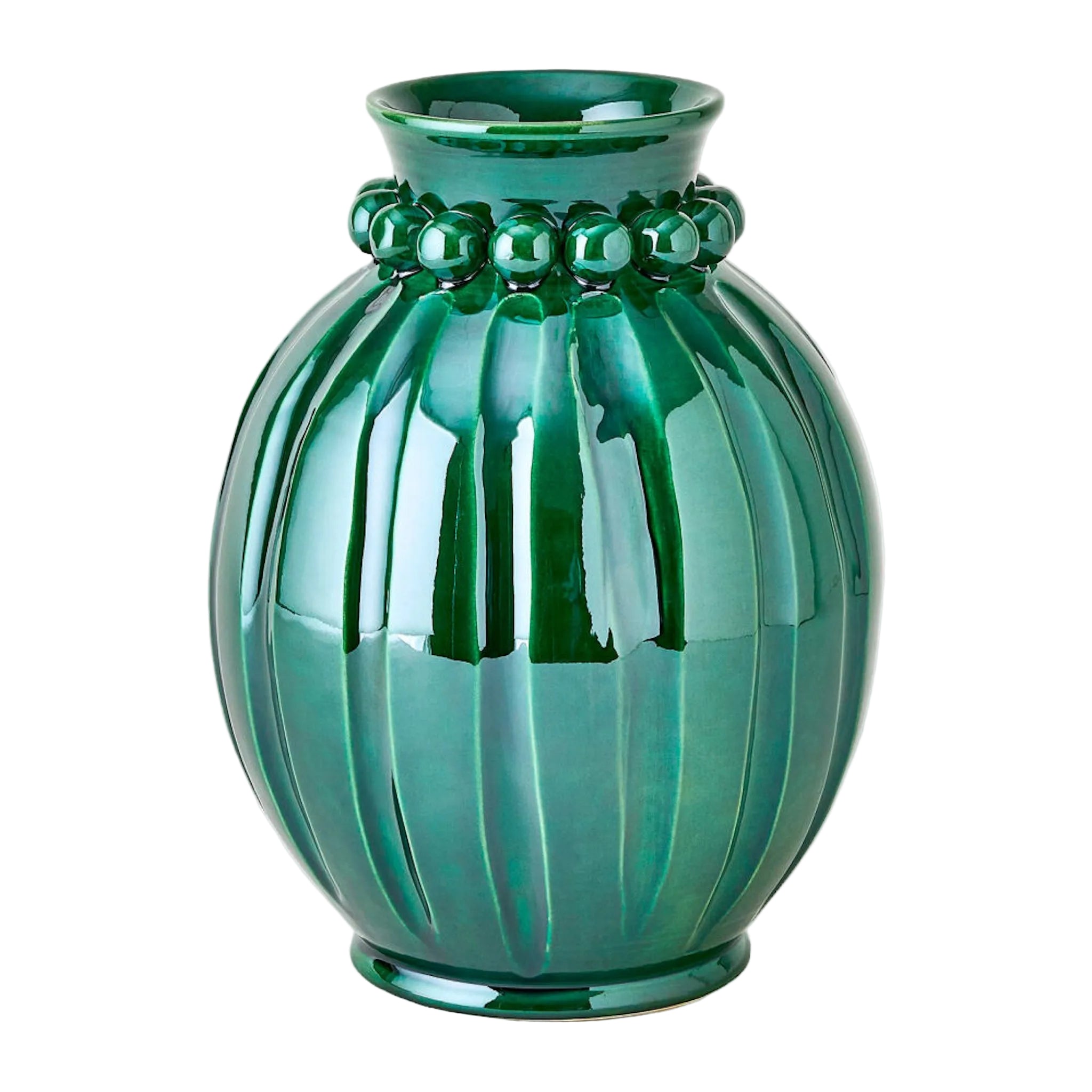 Pearl Ceramic Vase in Emerald Green – The Well Appointed House