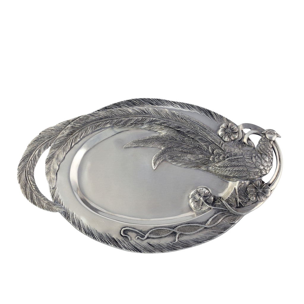 Pheasant Feather Oblong Tray - The Well Appointed House