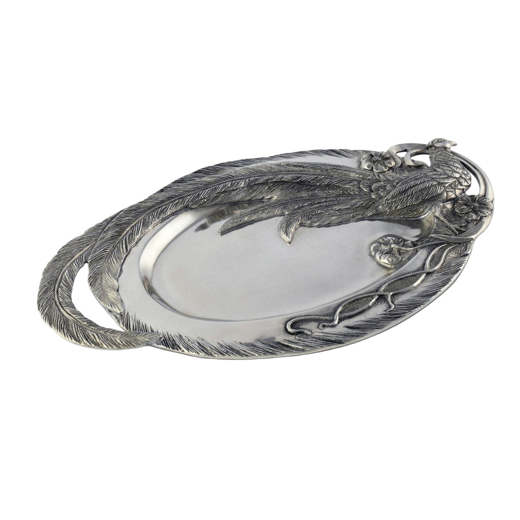 Pheasant Feather Oblong Tray - The Well Appointed House