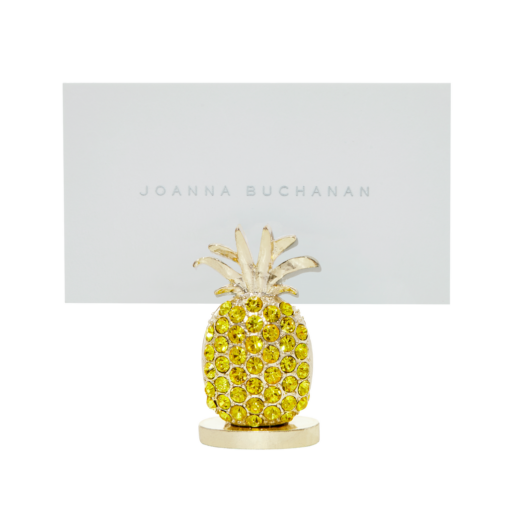 Pineapple Placecard Holders, Yellow, Set of Two - The Well Appointed House