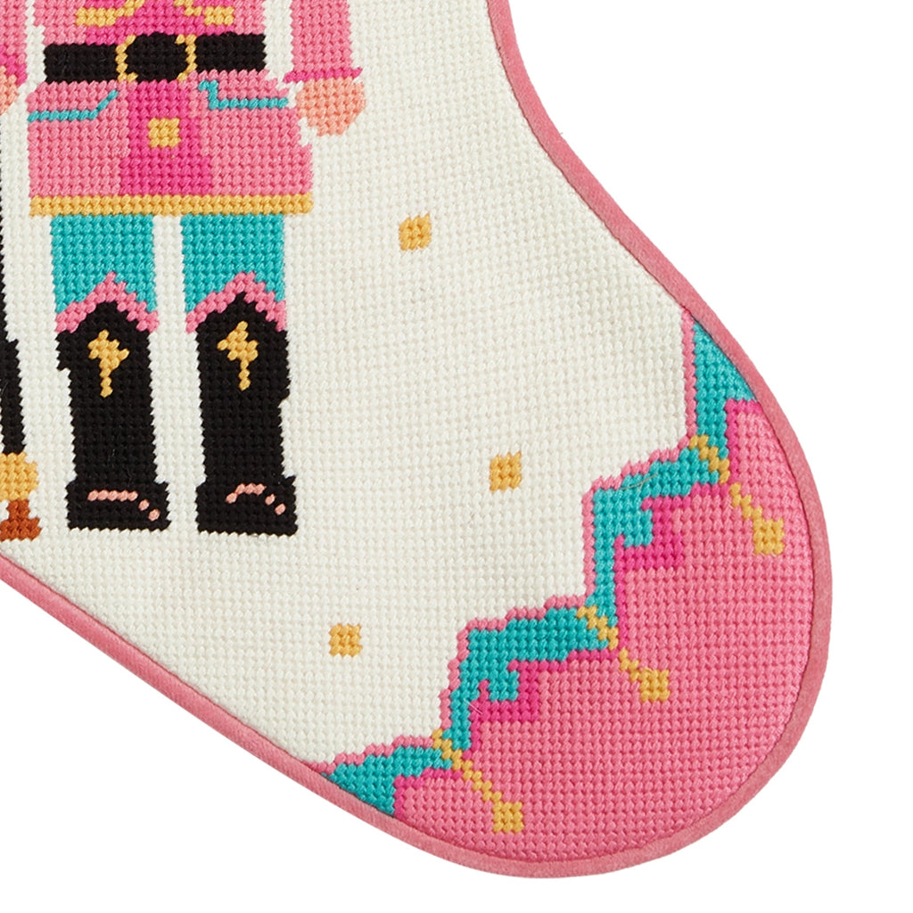 Pink Nutcracker Embroidered Stocking - The Well Appointed House 