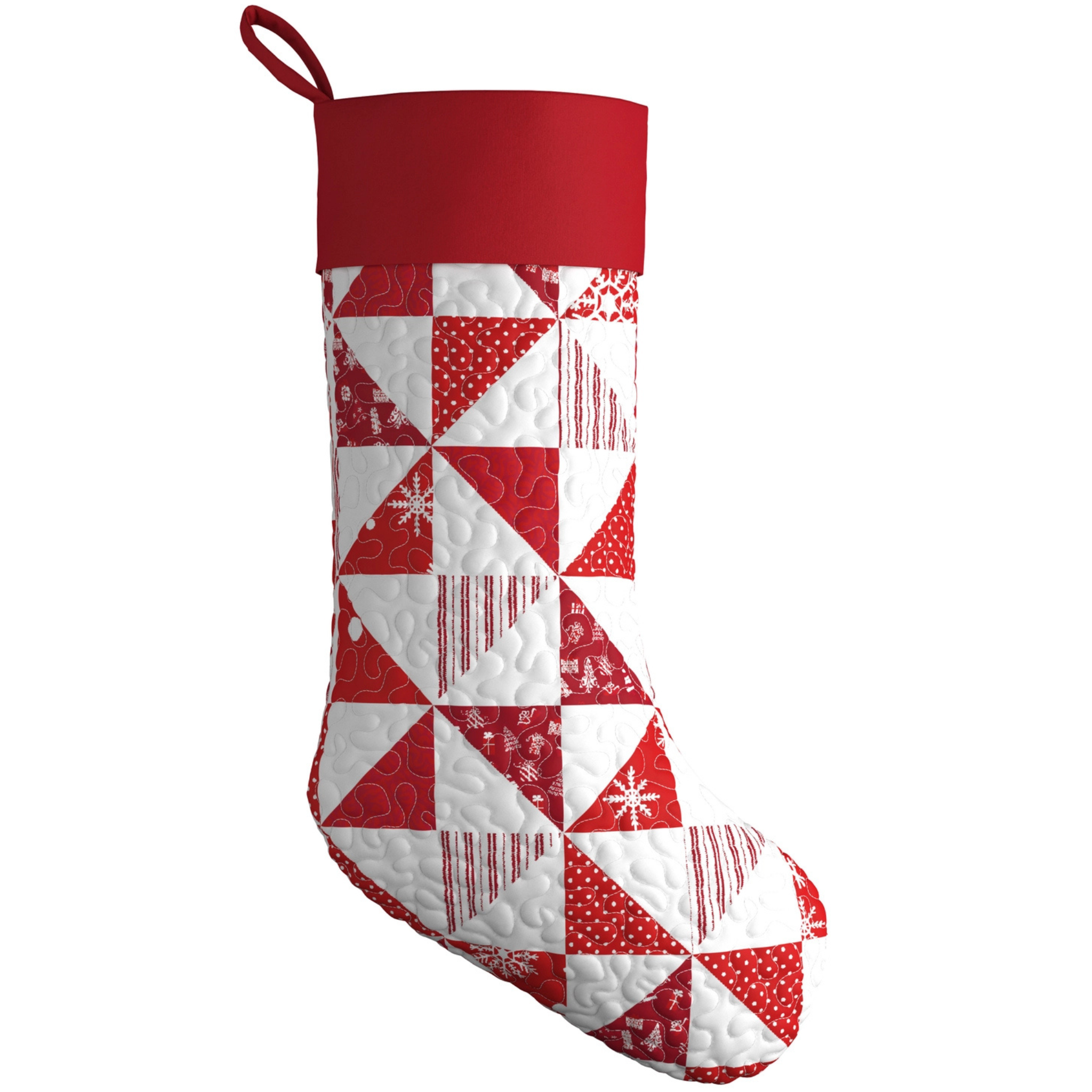 Quilted Triangles Stocking โ The Well Appointed House