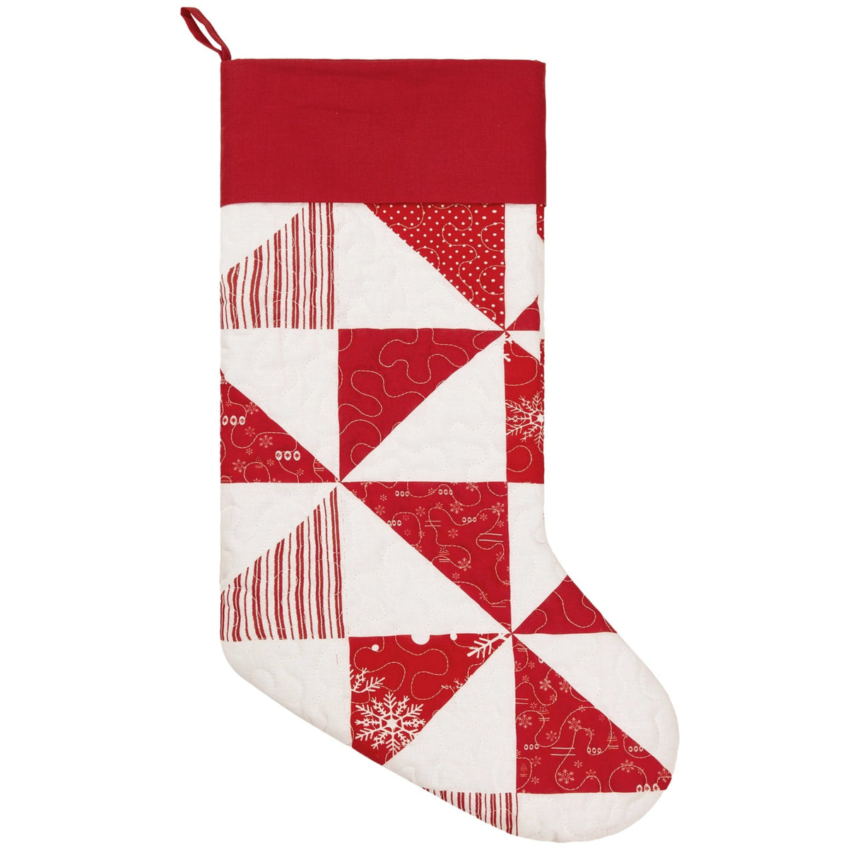 Quilted Triangles Stocking โ The Well Appointed House