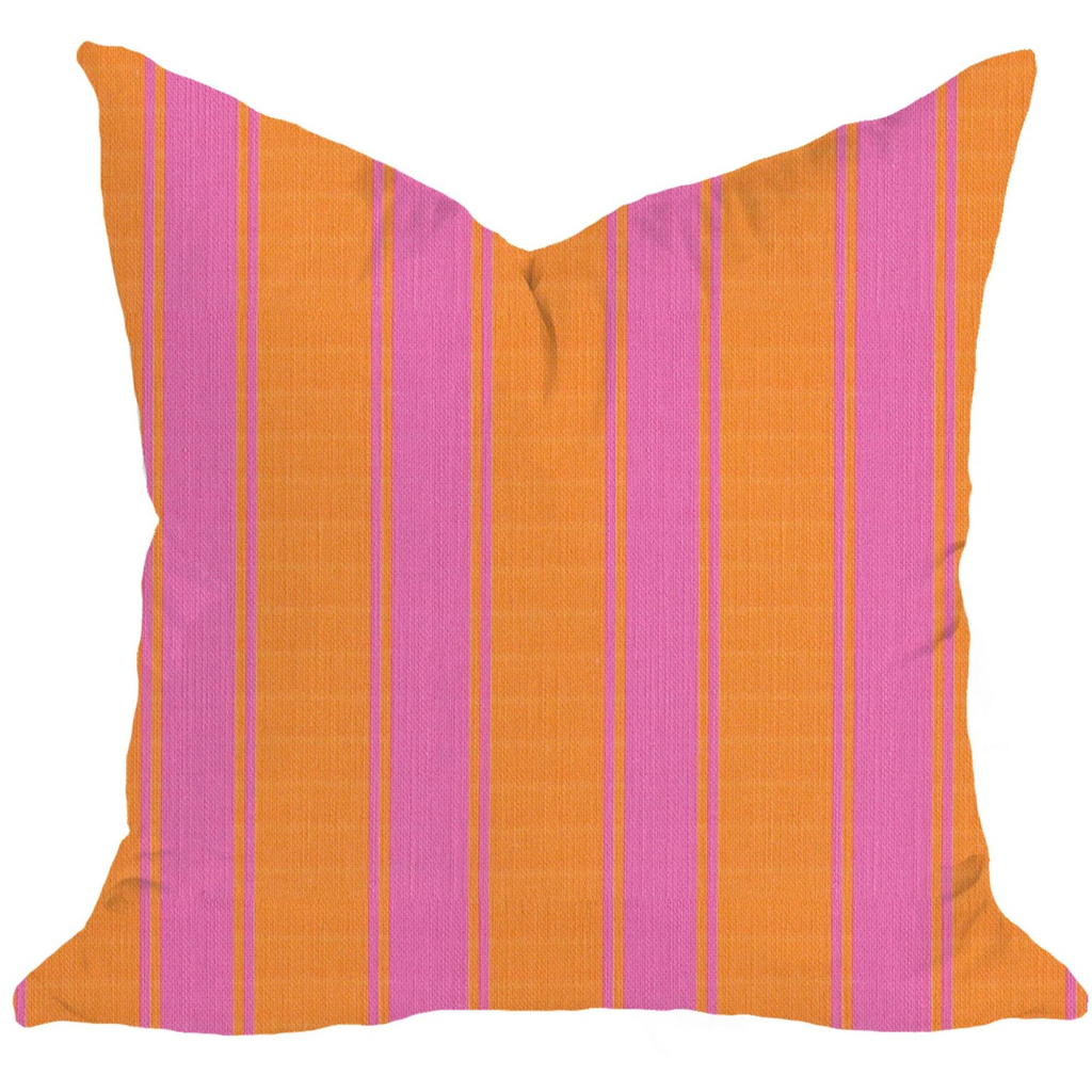 Riviera Pillow Cover in Tangerine and Pink Mauve - The Well Appointed House