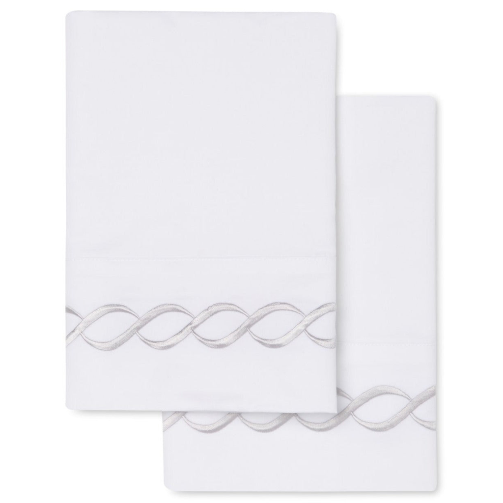 Rope Embroidered Pillowcase, Set of 2 - The Well Appointed House 