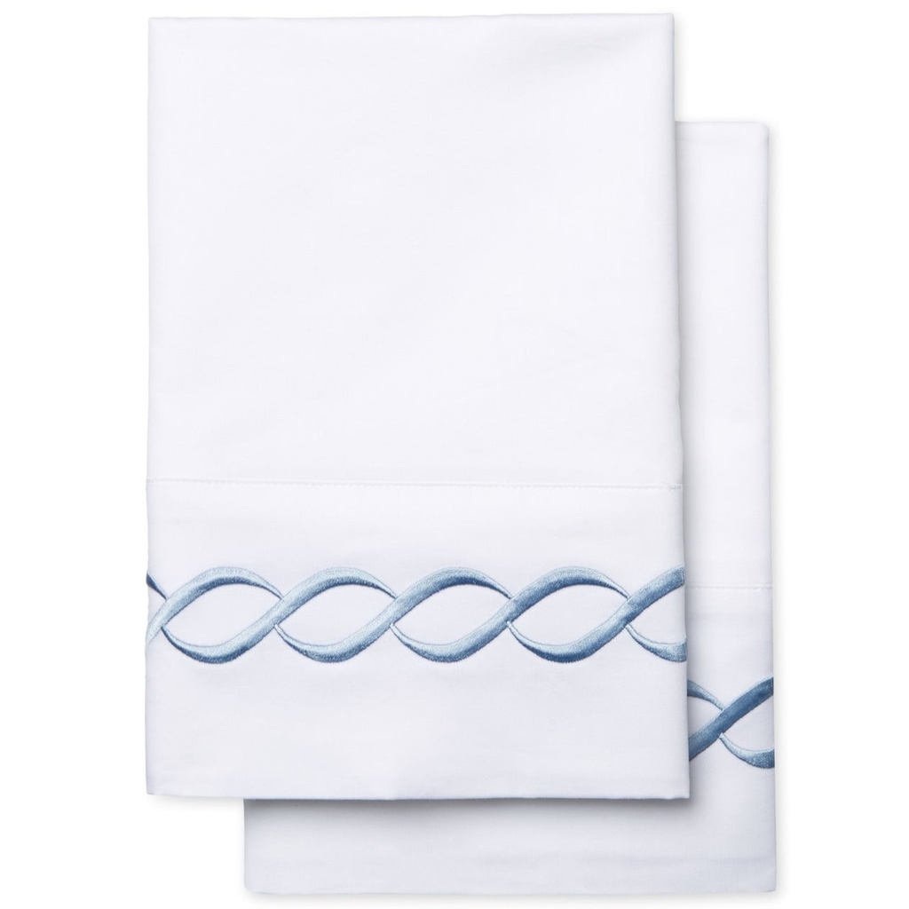 Rope Embroidered Pillowcase, Set of 2 - The Well Appointed House 