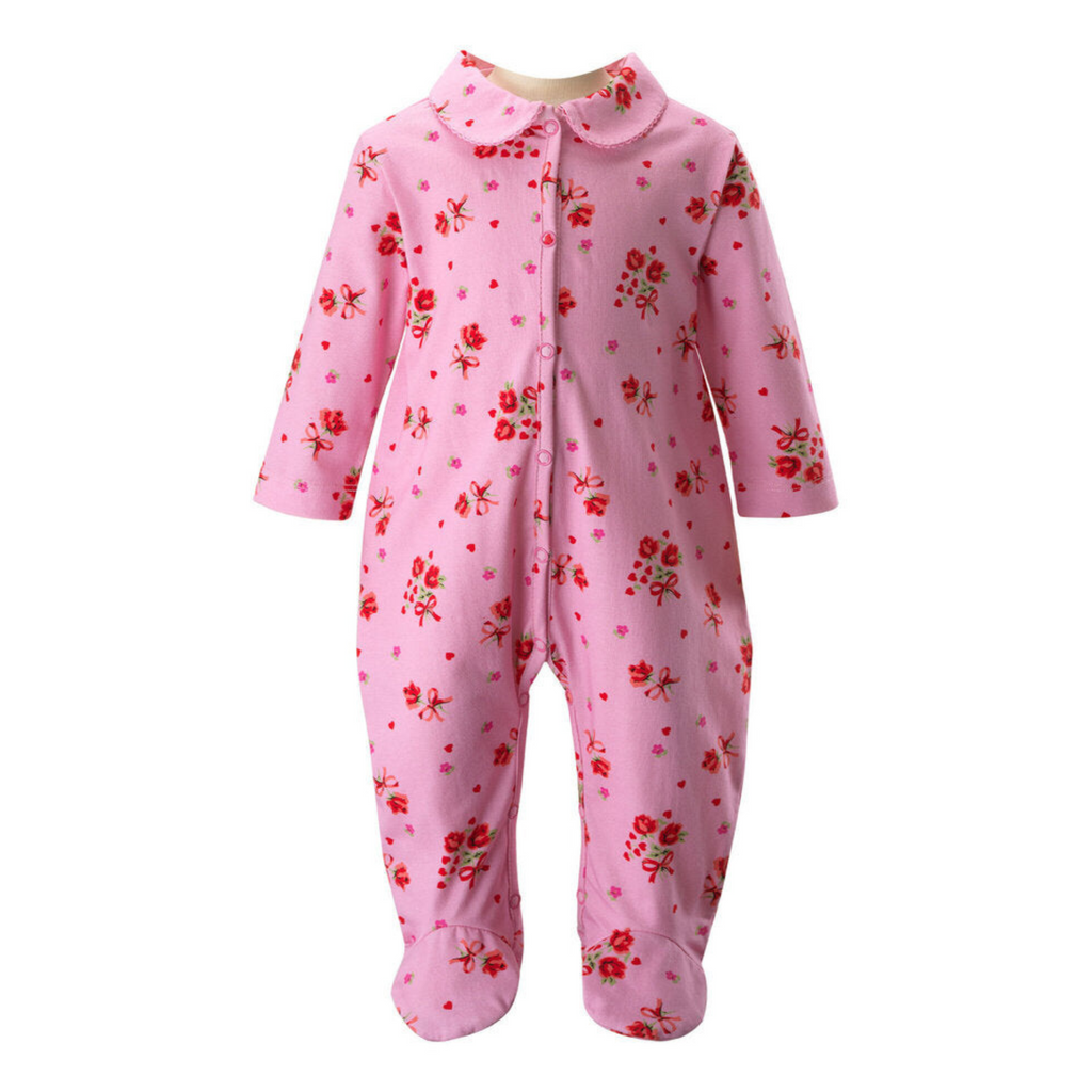 Rose Bouquet One Piece Footie - The Well Appointed House