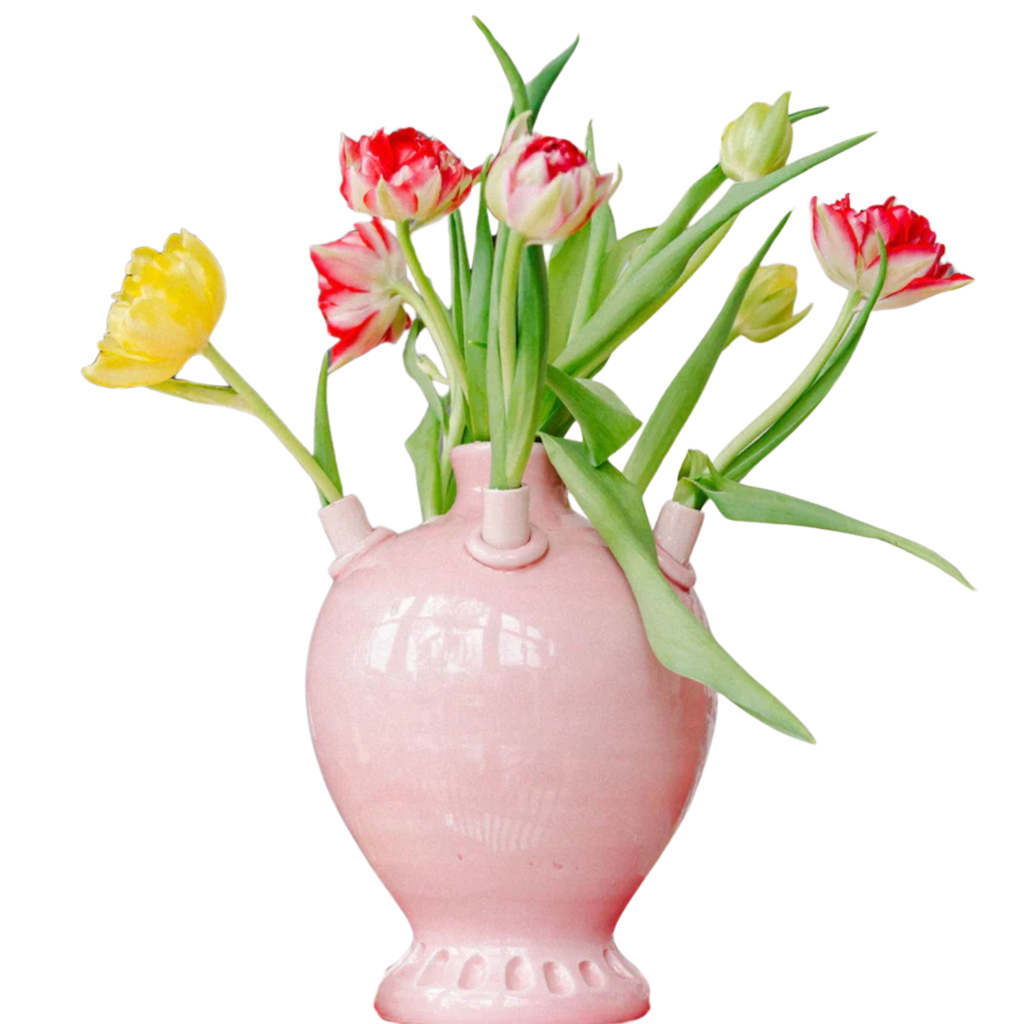 Round Pink Tulipiere - The Well Appointed House 