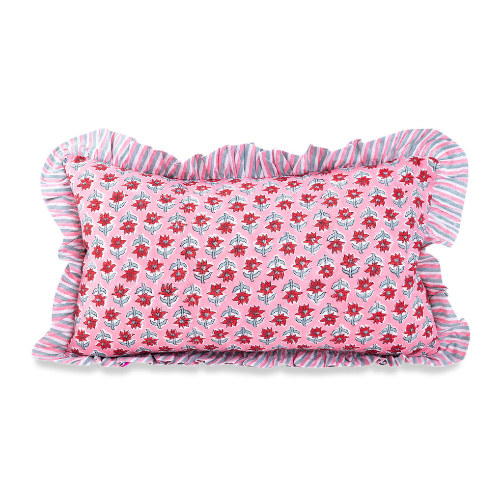 Ruffle Lumbar Pillow in Sabrina - The Well Appointed House