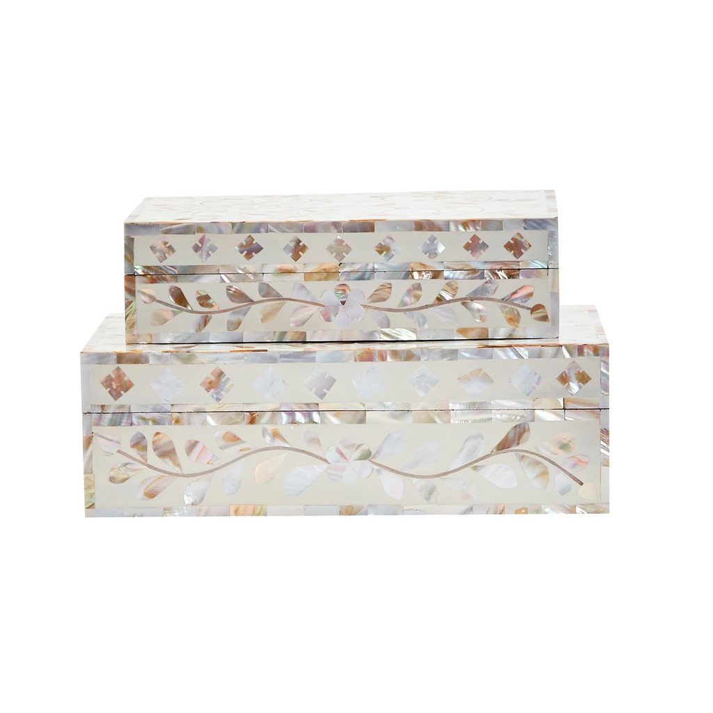 S2 MOP Tear Hinged Cover Box - The Well Appointed House