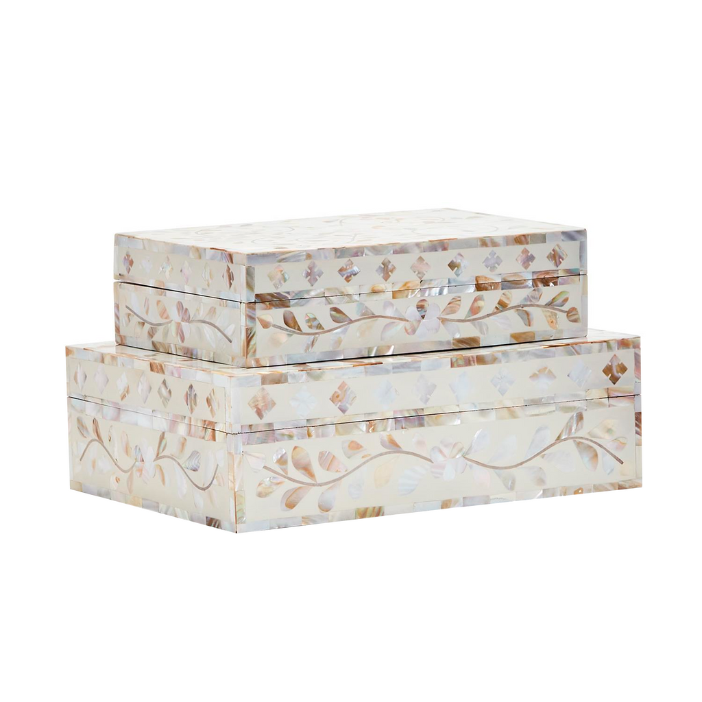 S2 MOP Tear Hinged Cover Box - The Well Appointed House
