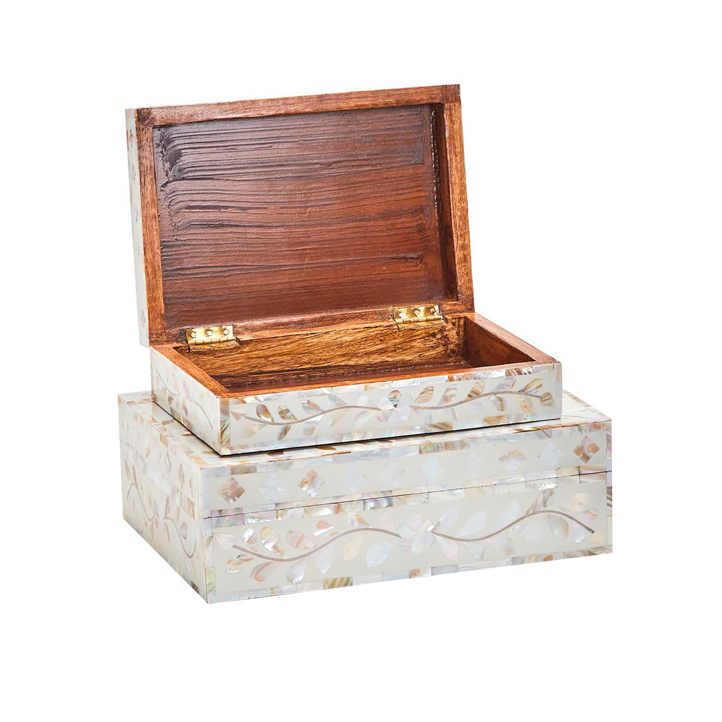 S2 MOP Tear Hinged Cover Box - The Well Appointed House