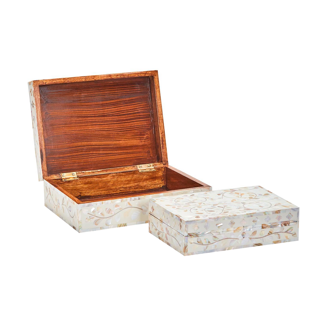 S2 MOP Tear Hinged Cover Box - The Well Appointed House