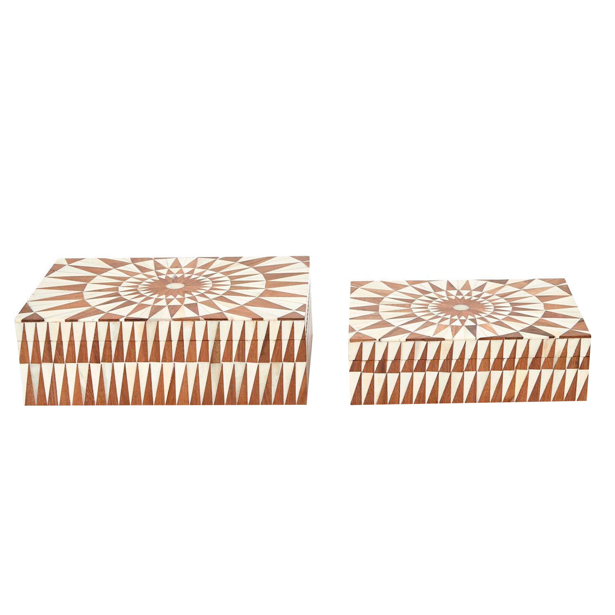 Mark Inlaid Bone Decorative Boxes - Set of 2 – The Well Appointed