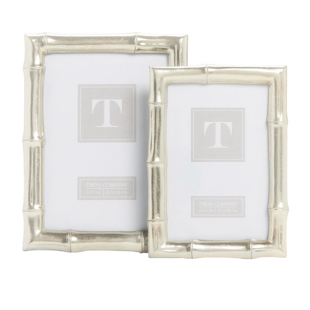 S2 Silver Faux Bamboo Photo Frame - The Well Appointed House