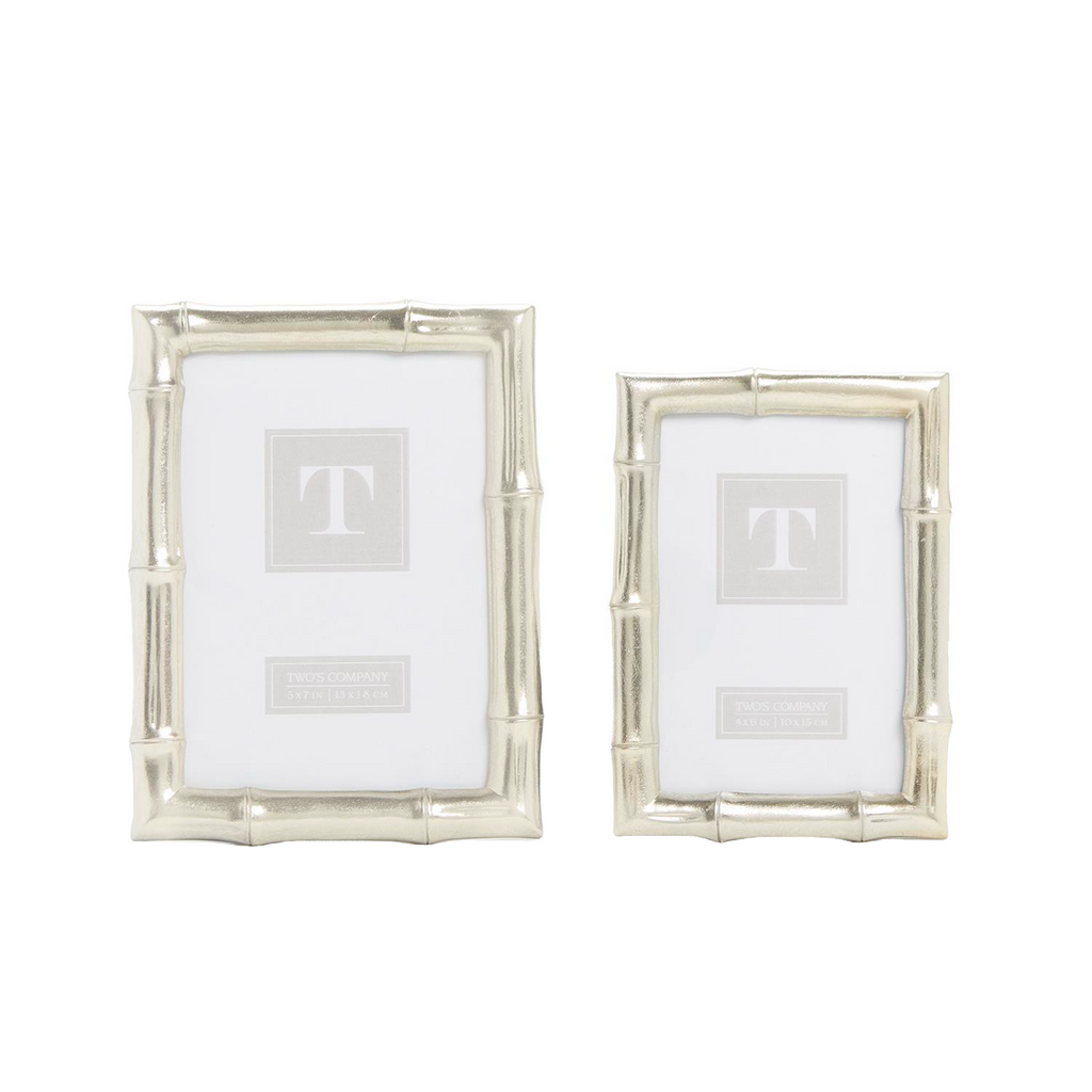 S2 Silver Faux Bamboo Photo Frame - The Well Appointed House