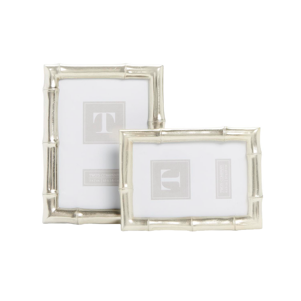 S2 Silver Faux Bamboo Photo Frame - The Well Appointed House