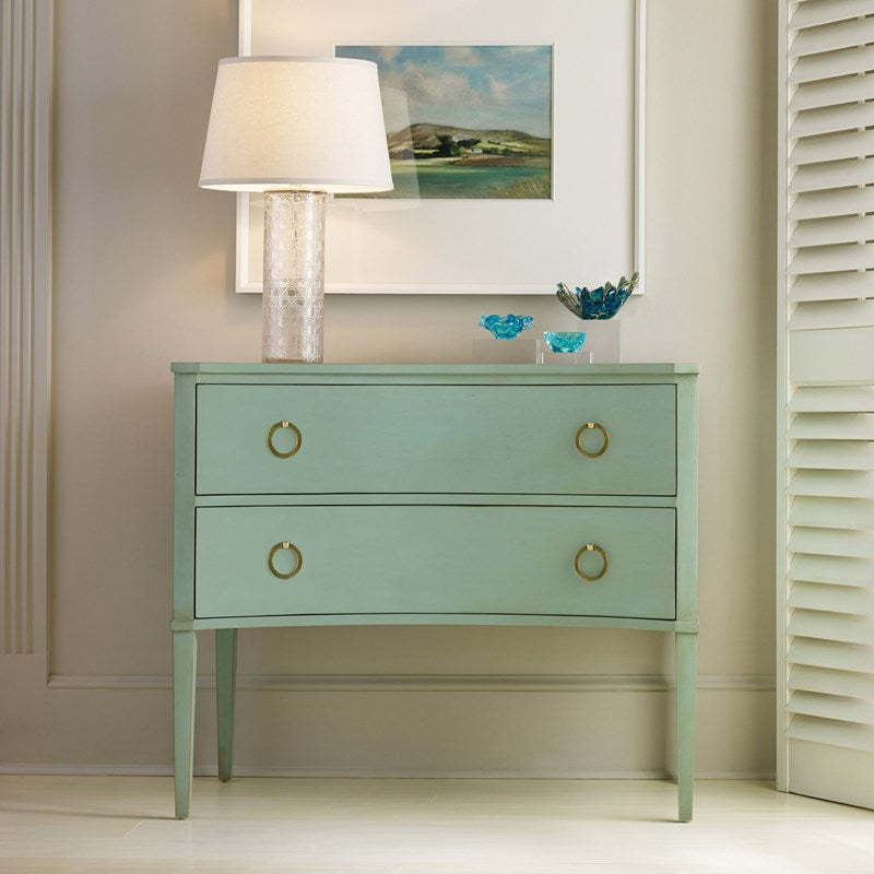 Somerset Bay Two Drawer Concave Side Chest - Available in a Variety of Finishes - Nightstands & Chests - The Well Appointed House