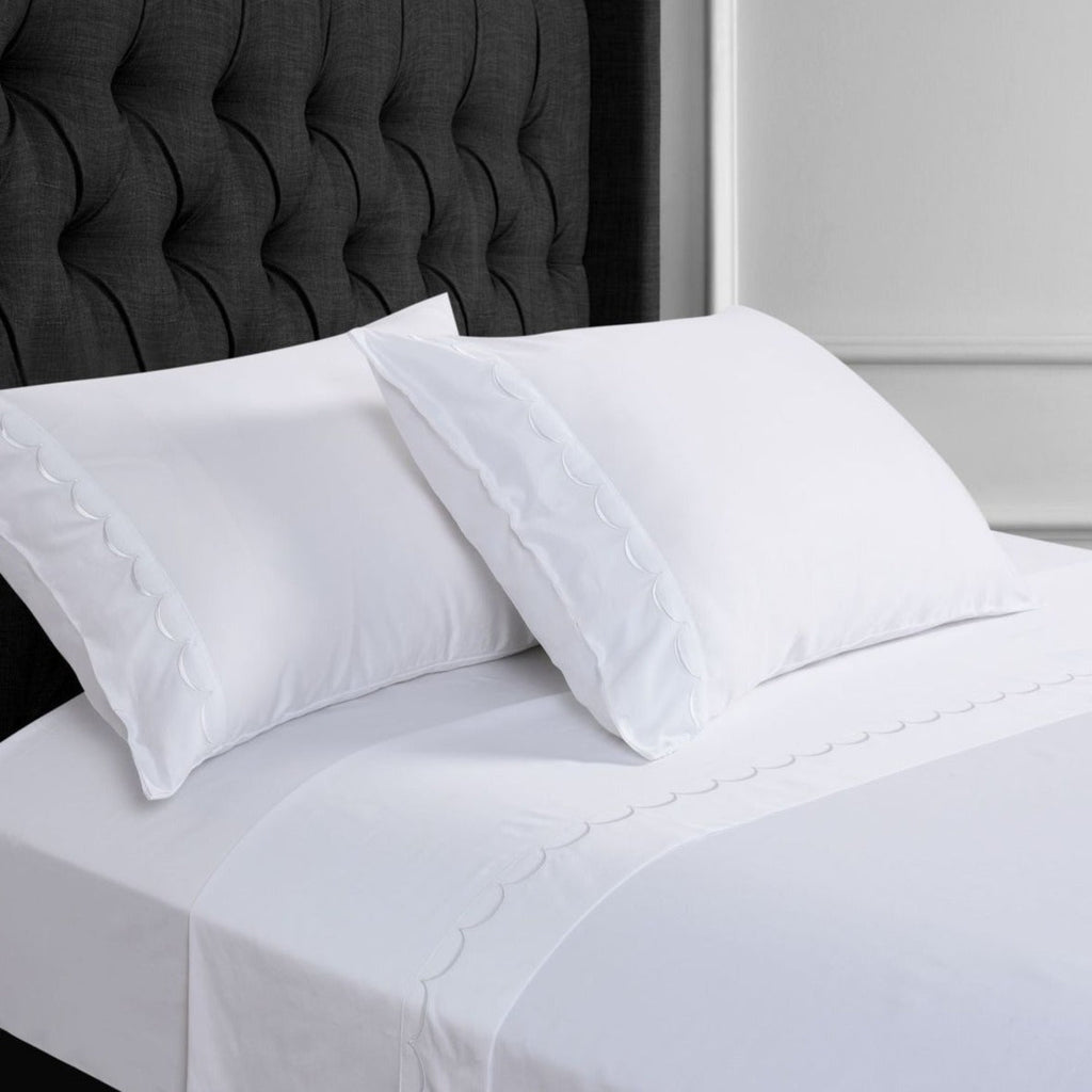 Scallop Embroidered Sheet Set - The Well Appointed House 