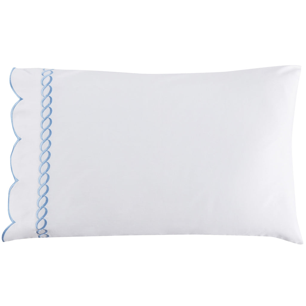 Scallop Rope Embroidered Cotton Sheet Set - The Well Appointed House 