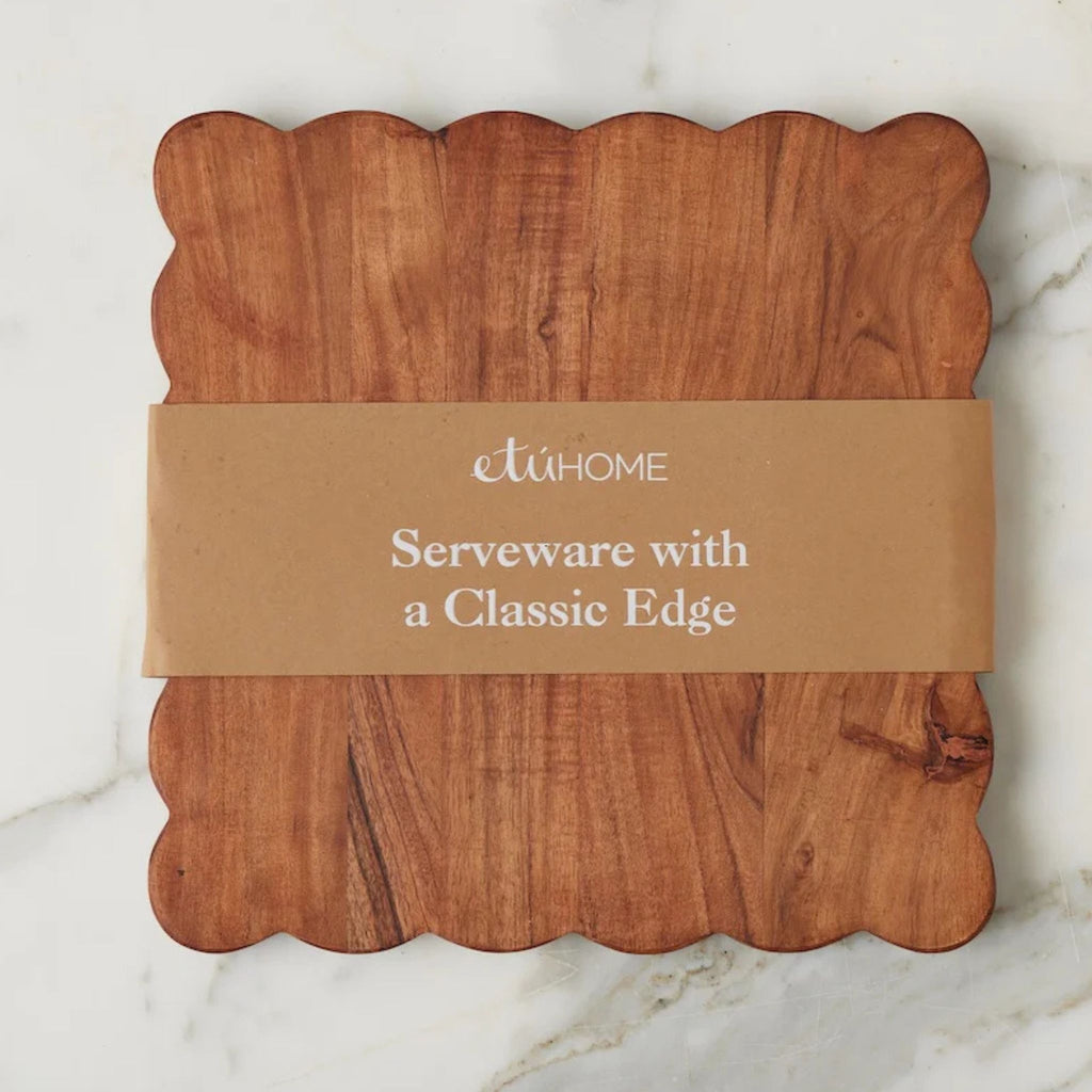 Scalloped Cutting Board in Medium Square - The Well Appointed House