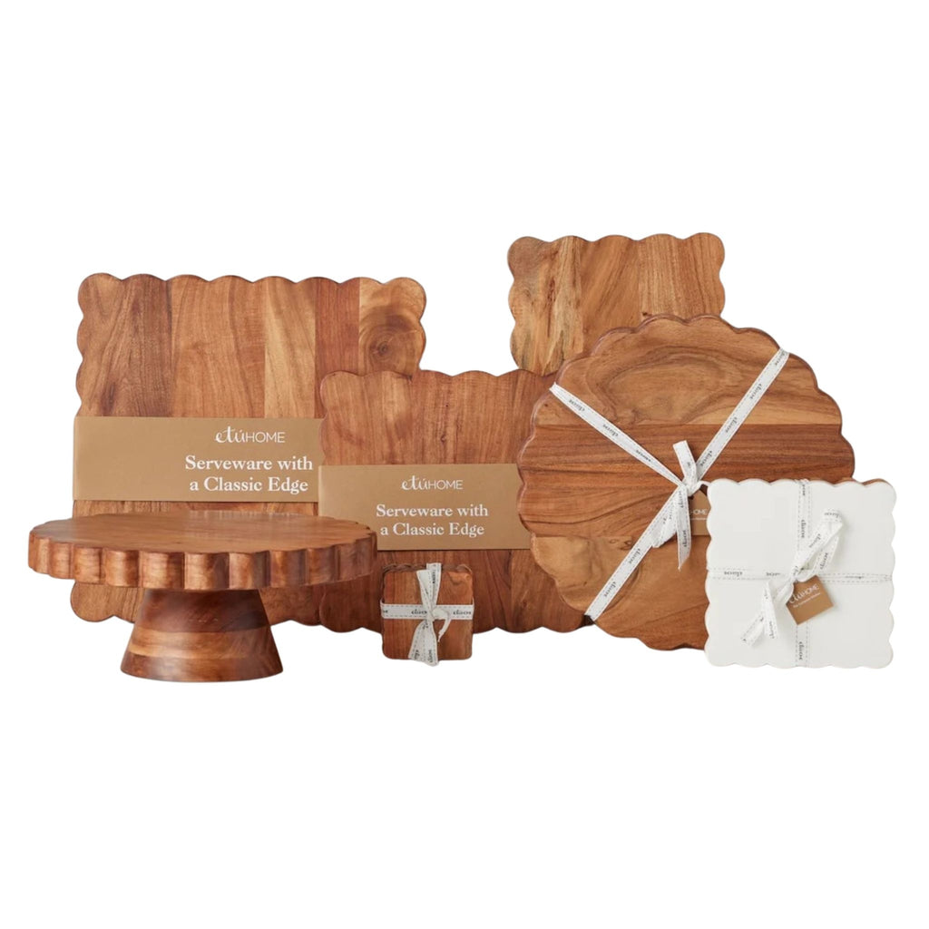 Scalloped Cutting Board in Medium Square - The Well Appointed House