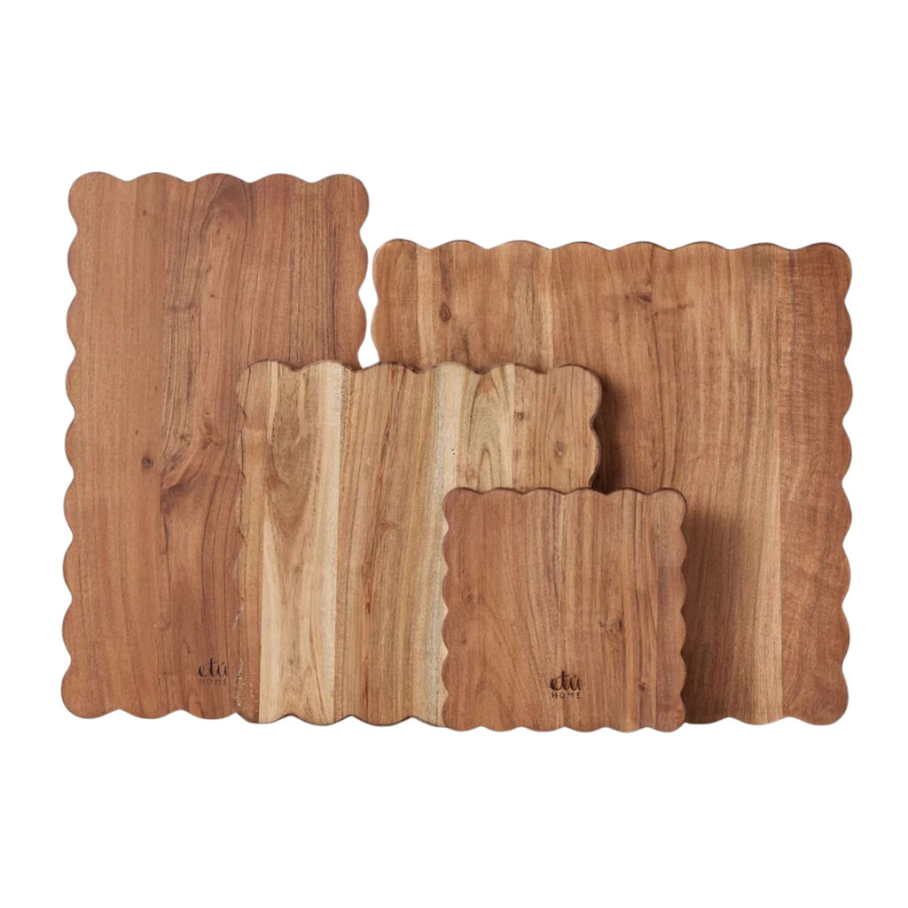 Scalloped Cutting Board in Medium Square - The Well Appointed House