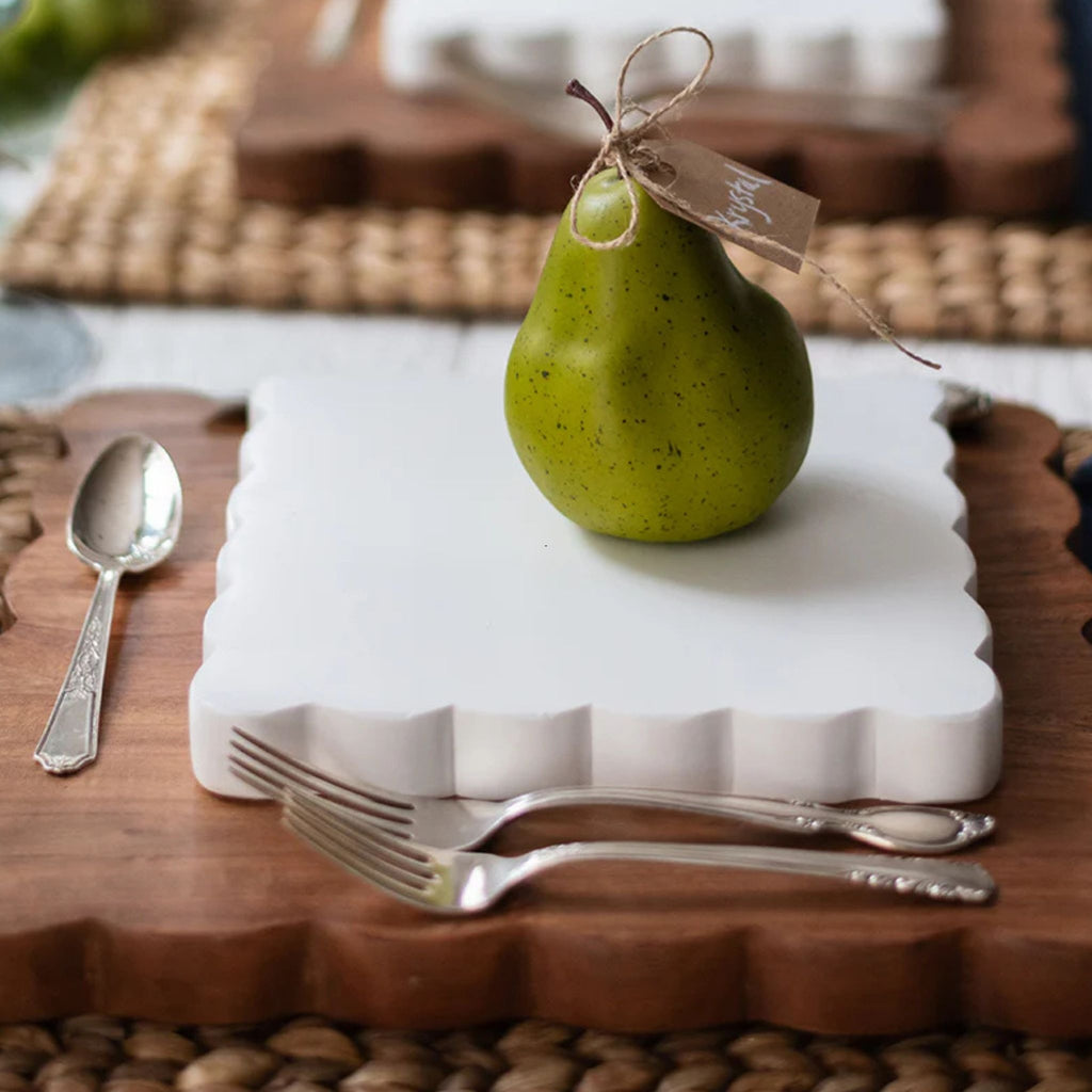 Scalloped Cutting Board in Medium Square - The Well Appointed House