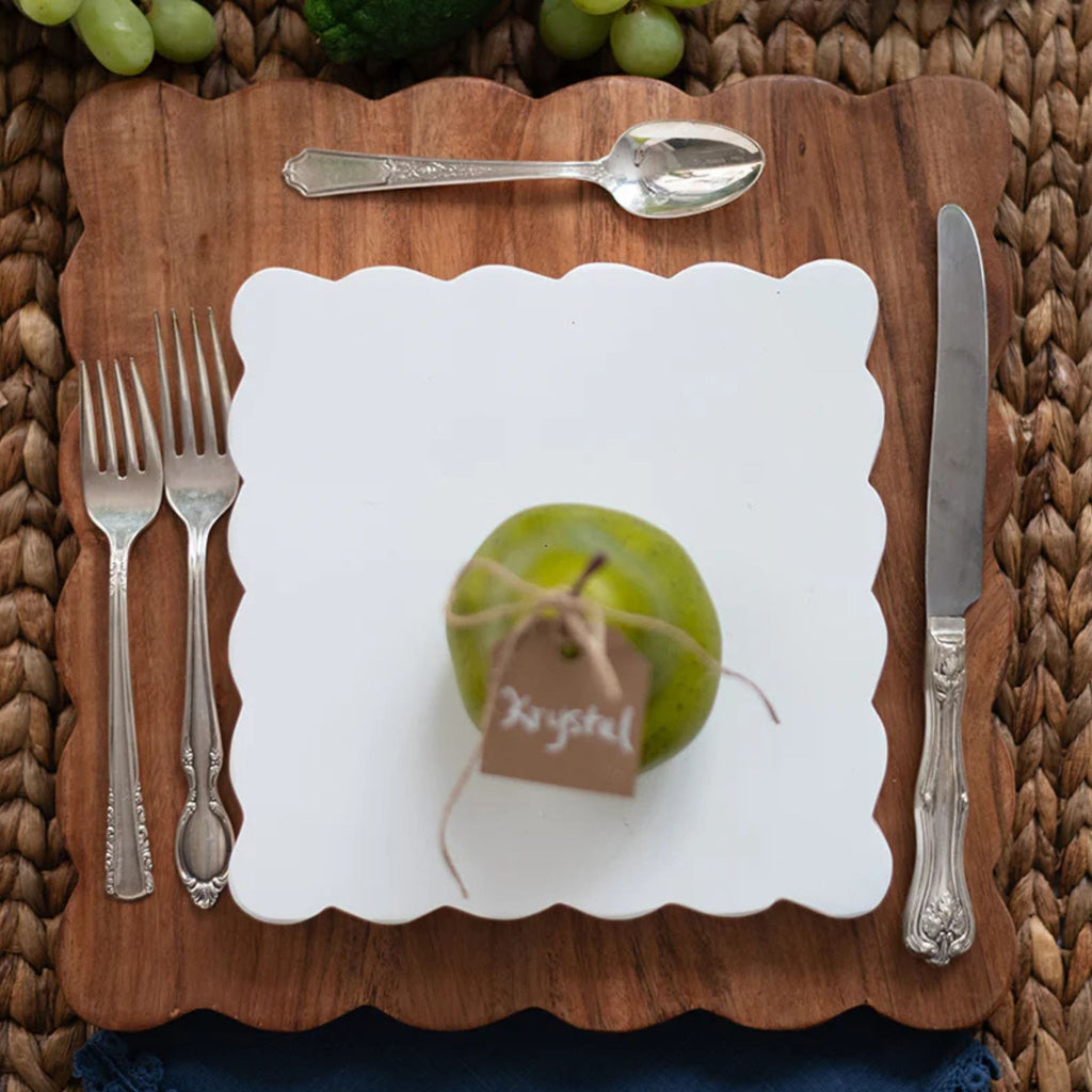 Scalloped Cutting Board in Medium Square - The Well Appointed House
