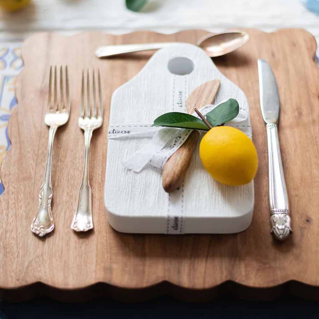 Scalloped Cutting Board in Medium Square - The Well Appointed House