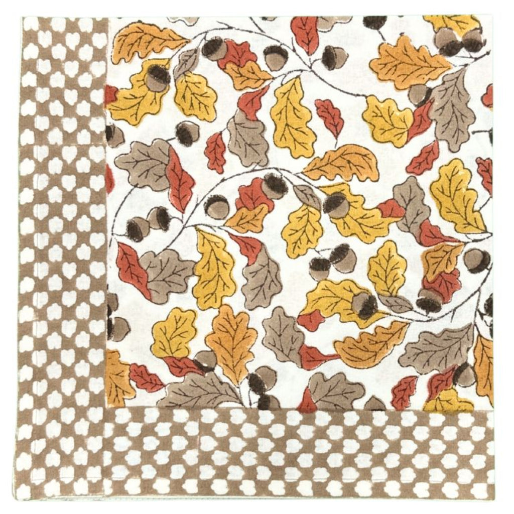 Set of 4 Acorns & Leaves Napkins - The Well Appointed House 