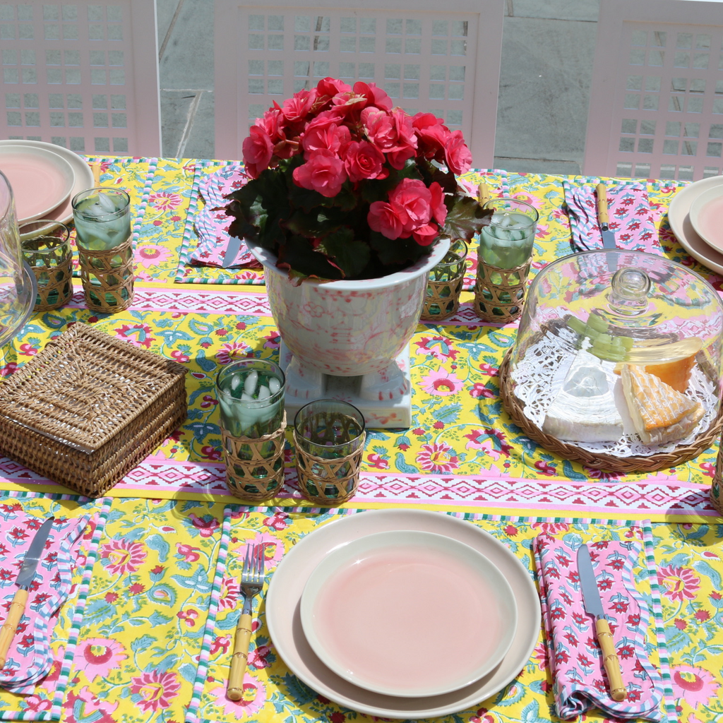Stoneware Salad Plates in Vintage Rose and Cream - The Well Appointed House