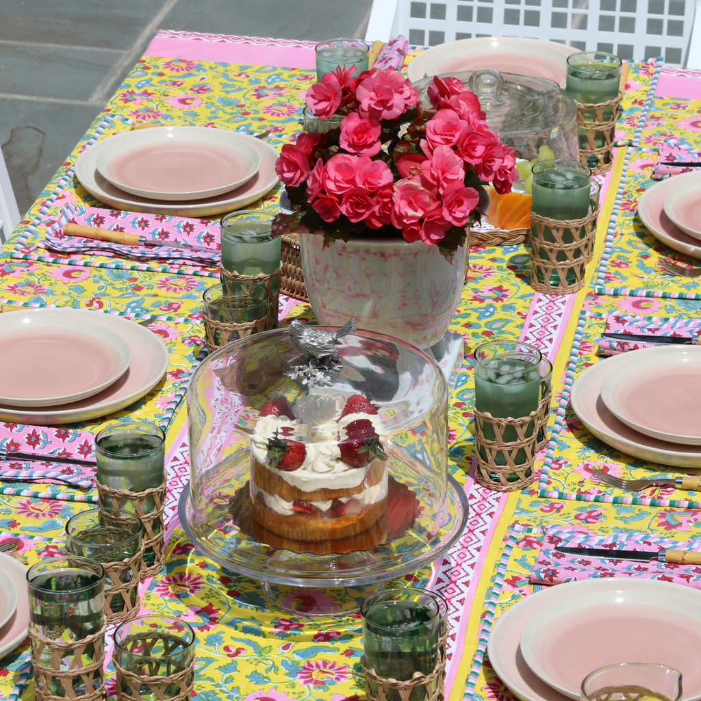 Stoneware Salad Plates in Vintage Rose and Cream - The Well Appointed House