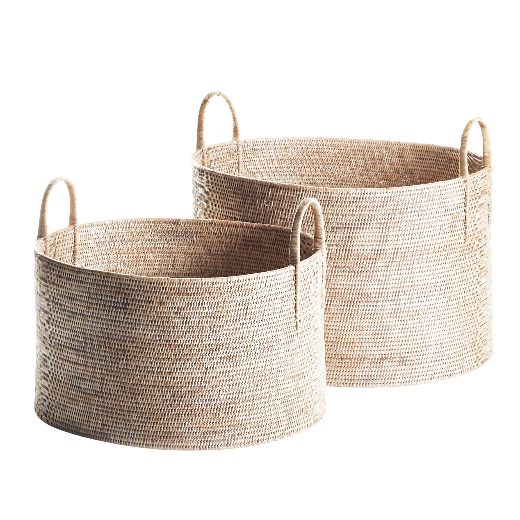 Set of Two Burma Rattan Hampers – The Well Appointed House