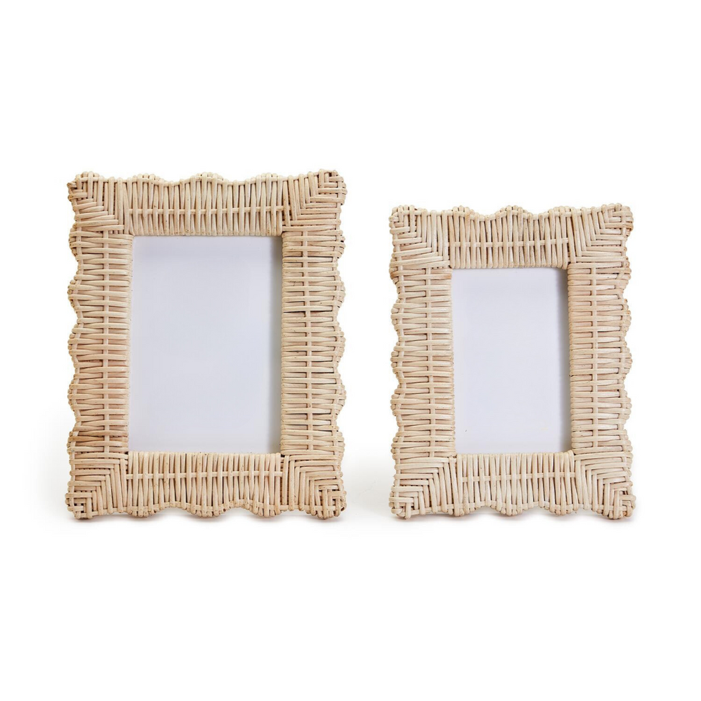 Set of Two Wicker Weave Photo Frames - Picture Frames - The Well Appointed House