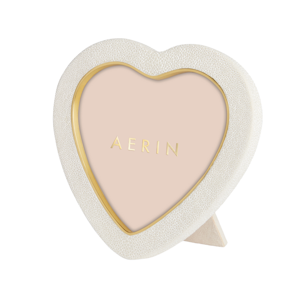 Shagreen Heart Frame, Cream - The Well Appointed House