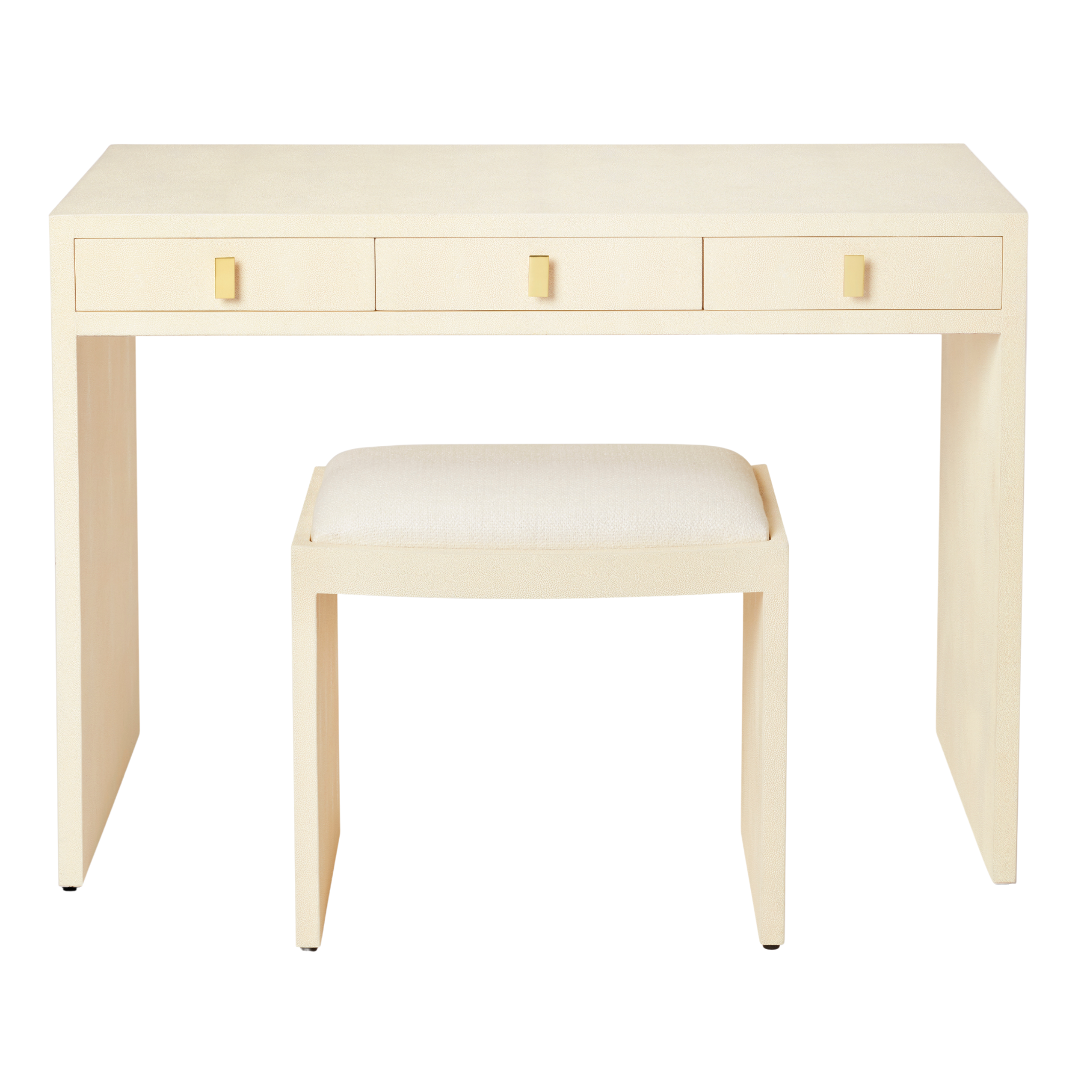 Shagreen Vanity Table & Stool Set – The Well Appointed House