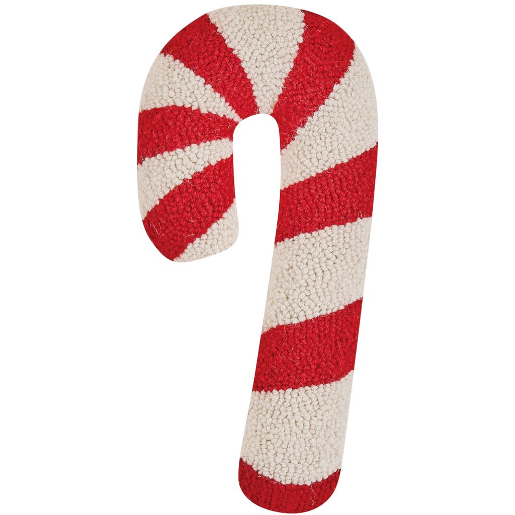 Shaped Candy Cane Hook Pillow - The Well Appointed House 