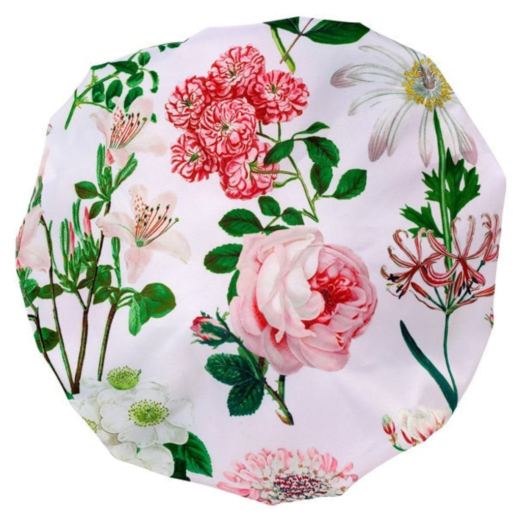 Shower Cap in Pink Peony Design - The Well Appointed House 