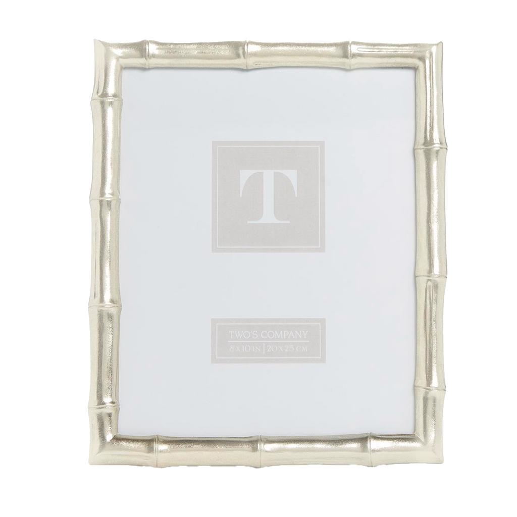 Silver Faux Bamboo 8 x 10 Photo Frame - The Well Appointed House