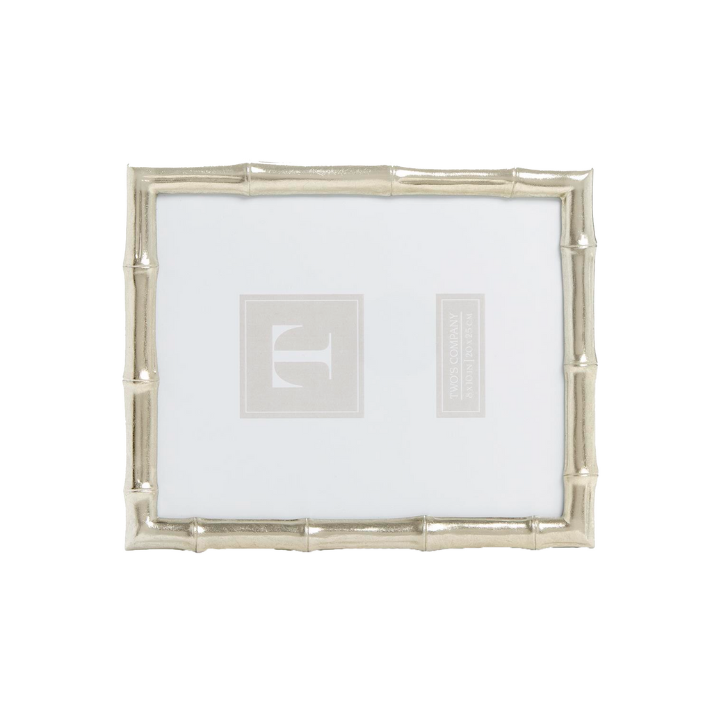 Silver Faux Bamboo 8 x 10 Photo Frame - The Well Appointed House