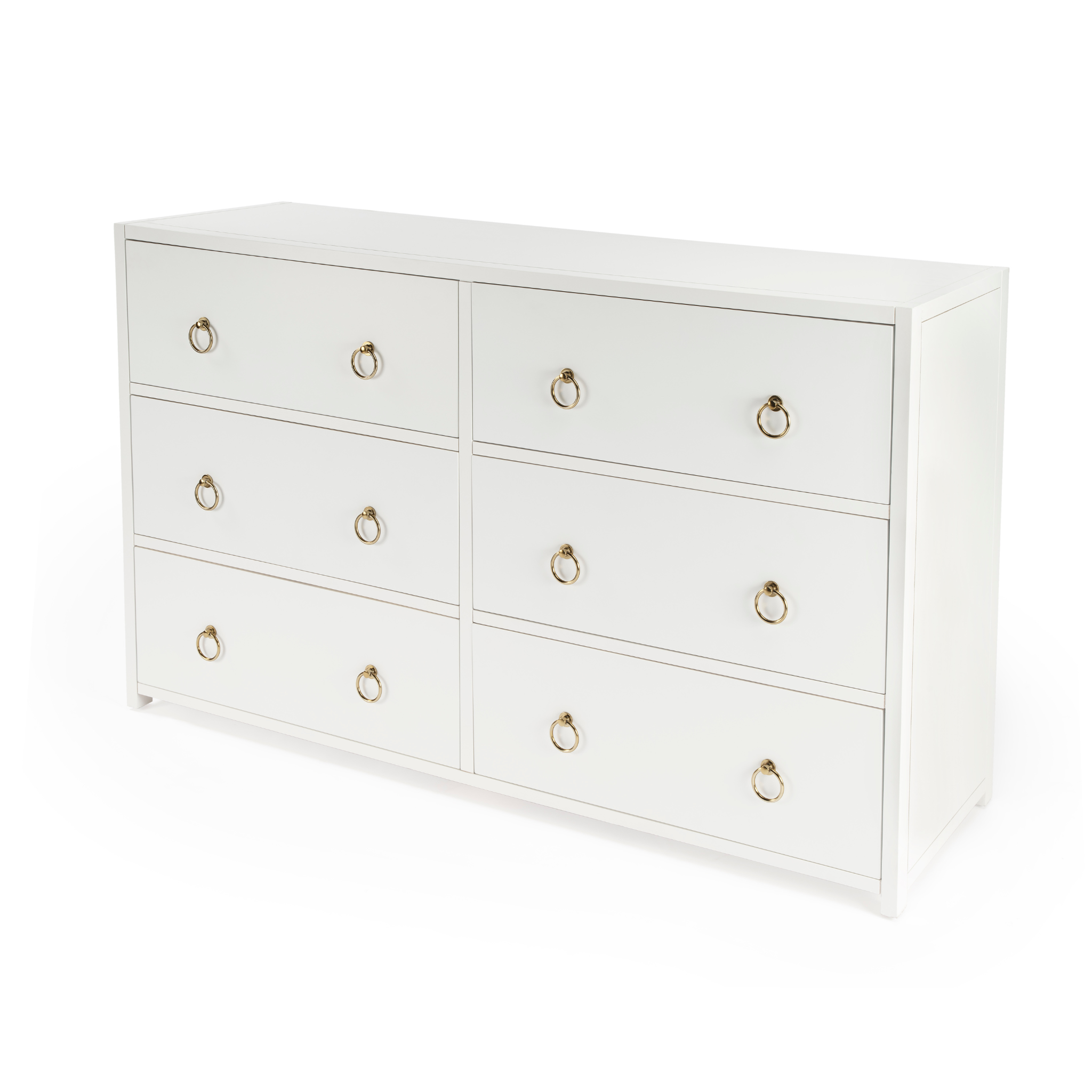 Butler Lark 6 Drawer White Dresser