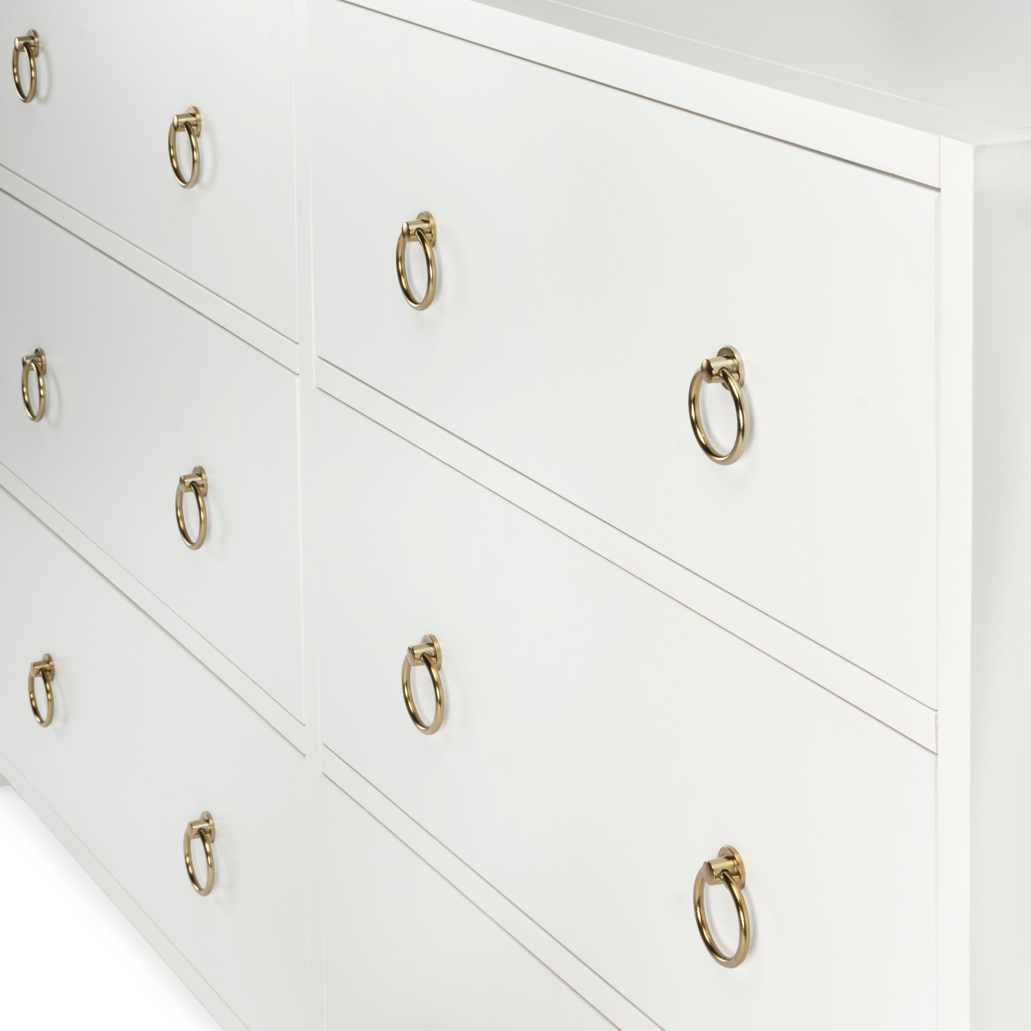 Butler Lark 6 Drawer White Dresser